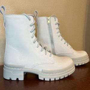 Leather Boots Womens White Leather Steve Madden